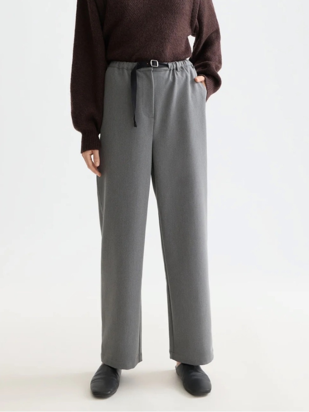 NWT Scotch & Soda Ezra High Rise Wide Leg Ankle Pants Dark Gray Small Amsterdam